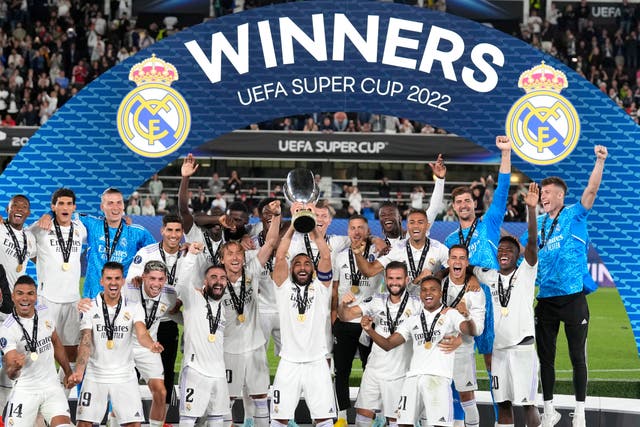 <p>Real Madrid equalled Barcelona and AC Milan’s record of five Super Cup wins </p>