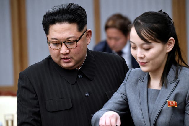 <p>File photo: North Korean leader Kim Jong-un and his sister Kim Yo-jong</p>