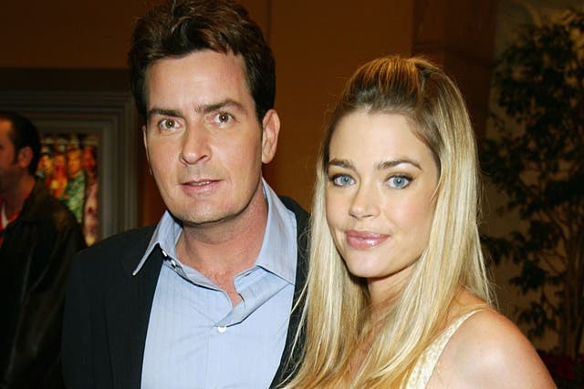 <p>Denise Richards and Charlie Sheen in 2004 </p>