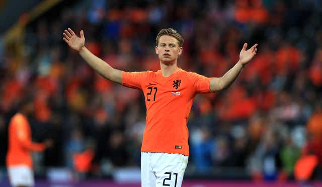 Chelsea are reportedly confident they have beaten Manchester United in attracting Frenkie de Jong from Barcelona but they still need the midfielder’s signature (Mike Egerton/PA)