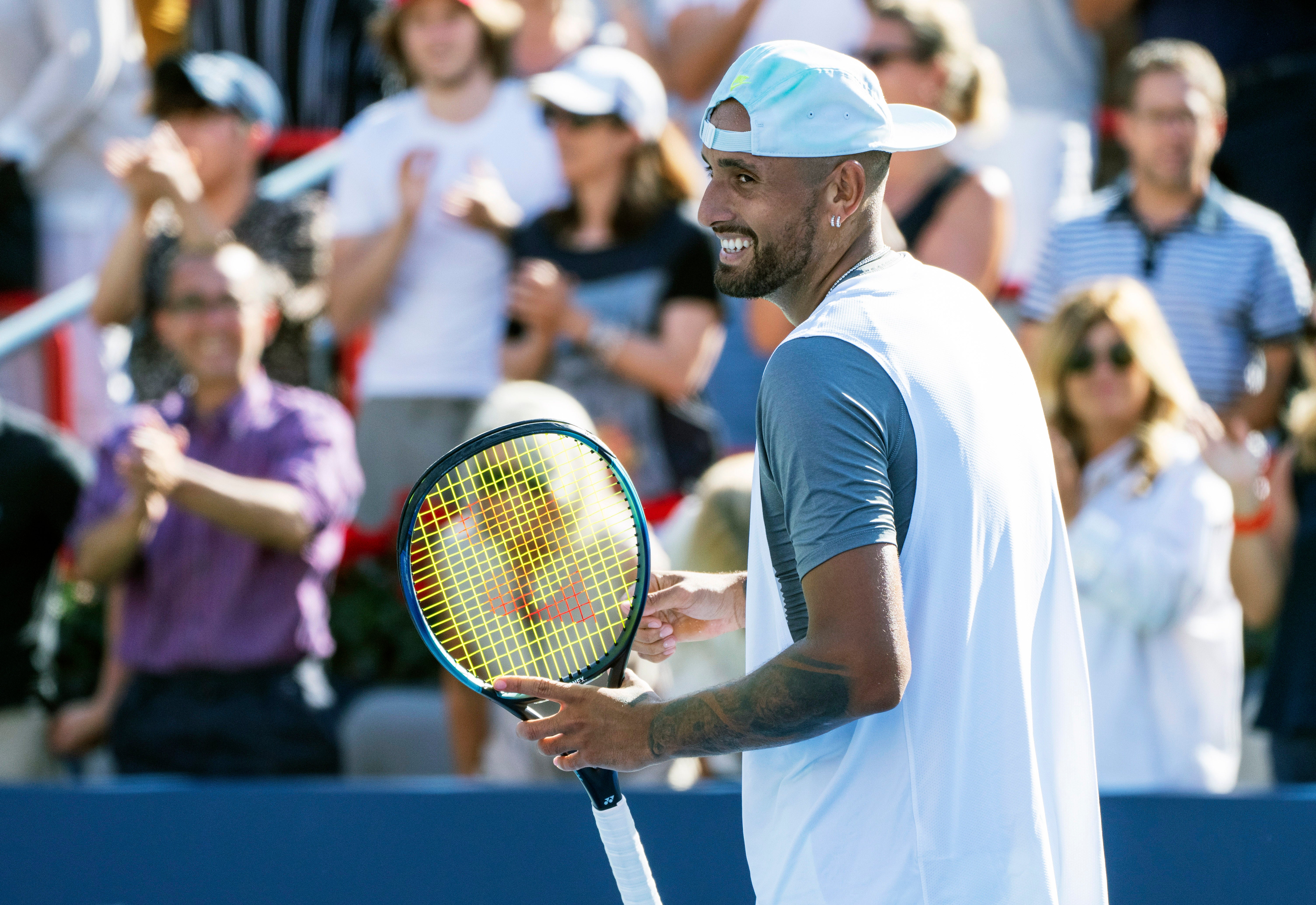 Nick Kyrgios is among those playing on the first day at the US Open