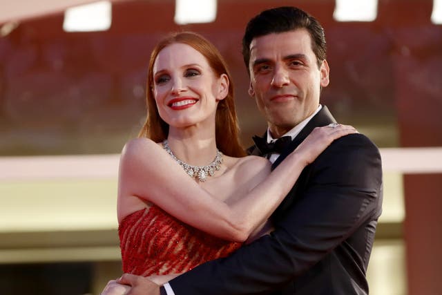 <p>Oscar Isaac and Jessica Chastain at the Venice Film Festival premiere of ‘Scenes From A Marriage’  </p>