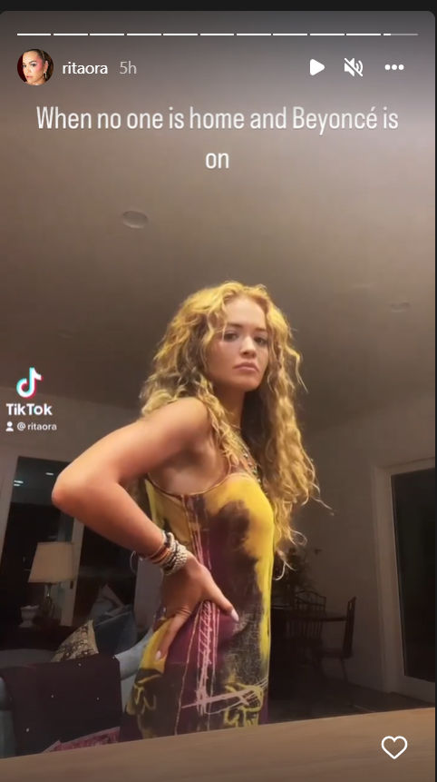 Rita Ora posted a video of herself, dancing to Beyonce’s new ‘Alien Superstar’ song