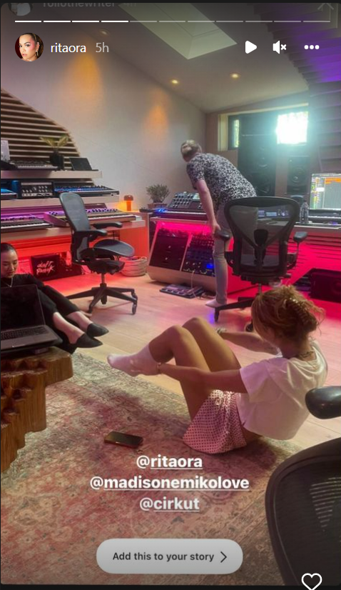 Ora, 31, teased new music in a series of Instagram Stories on Wednesday (10 August)