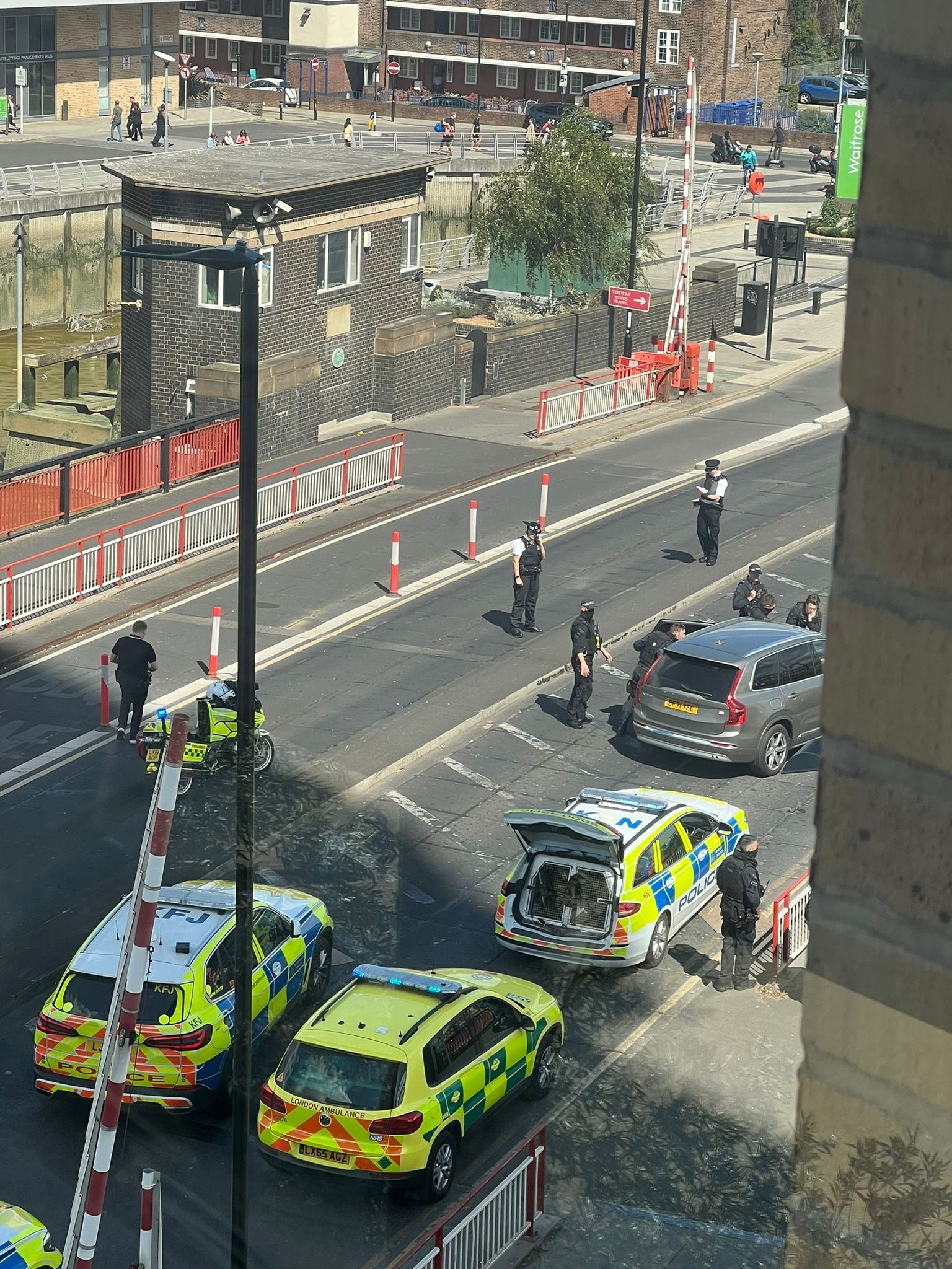 A man was shot by police in Creek Road, Greenwich, south-east London, after officers responded to reports of a man with a firearm (Christopher O.O/PA)