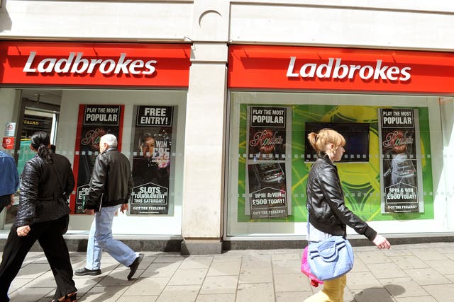 The finance boss of Ladbrokes and Coral owner Entain has said people are staying at home amid the cash crisis (John Stillwell/PA)