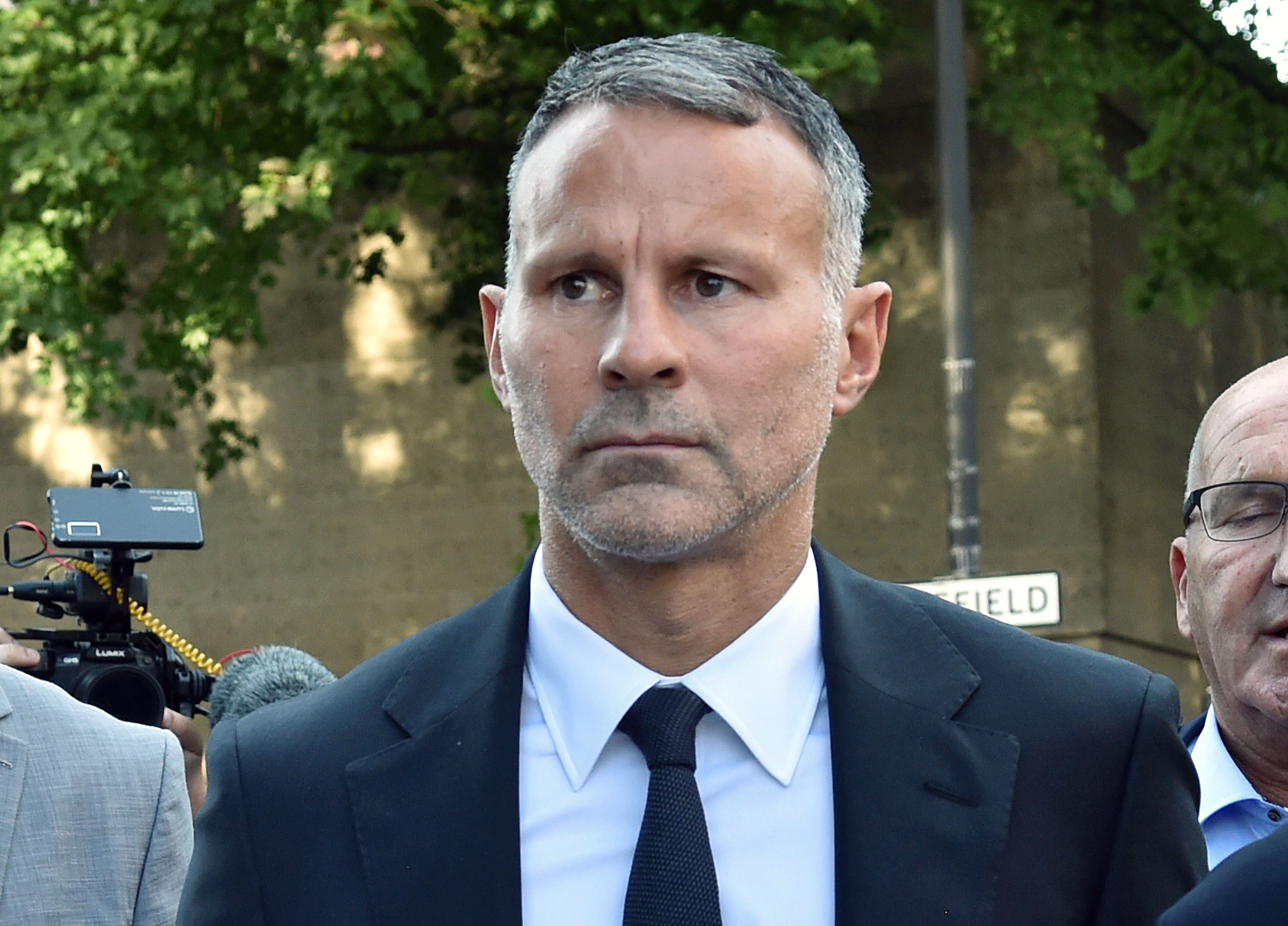 Giggs leaving Manchester Crown Court on Wednesday (PA)