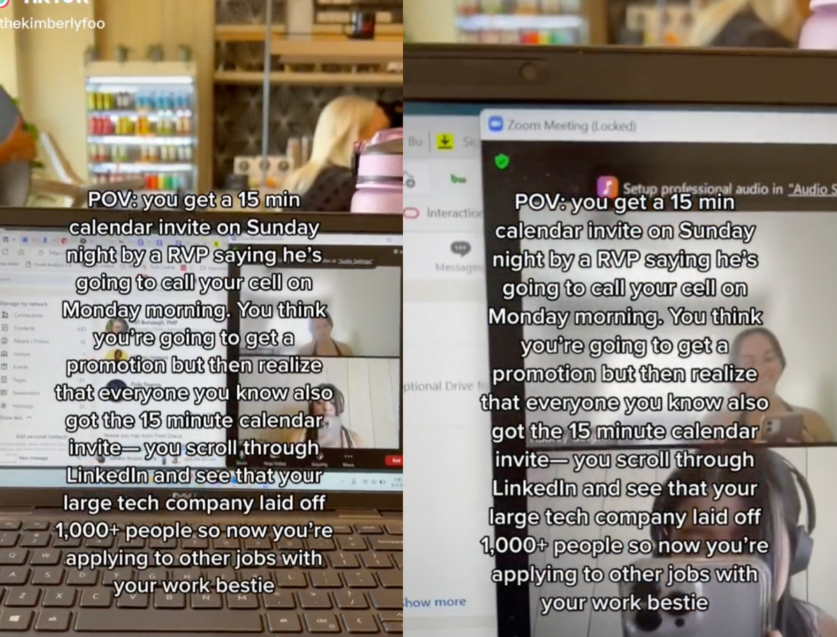 Worker discovers that she&rsquo;s being laid off from Oracle after receiving calendar invite