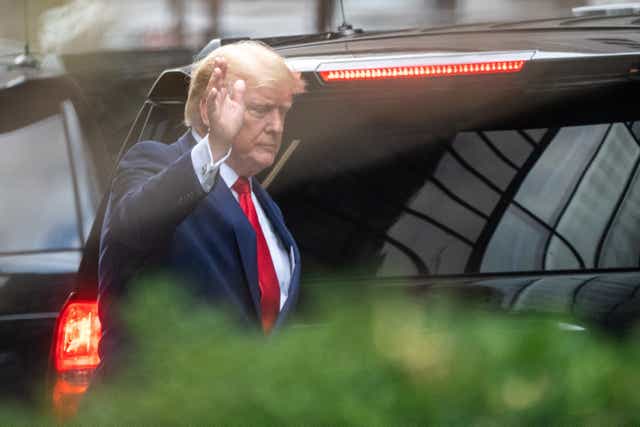 <p>Donald Trump departs Trump Tower two days after FBI agents searched his Mar-a-Lago Palm Beach home </p>