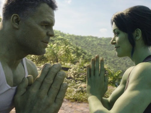 Mark Ruffalo and Tatiana Maslany in ‘She-Hulk: Attorney at Law’