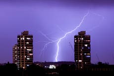 UK weather: Thunderstorm warning issued by Met Office as heavy rain to fall after four-day heatwave