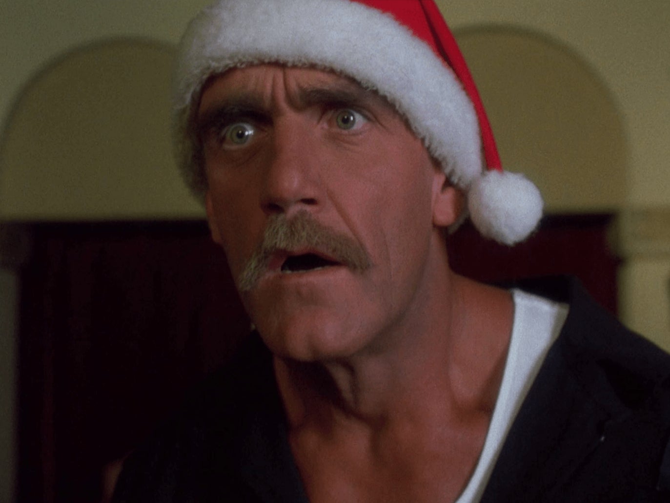 Of course ‘Santa with Muscles’ stars Hulk Hogan