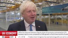 ‘What?’: Boris Johnson dodges question about answering Rishi Sunak’s calls