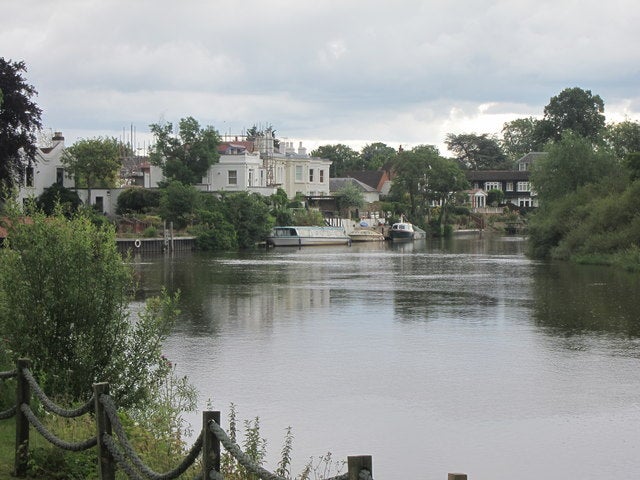 The man went under the water in a part of the River Thames near Shepperton