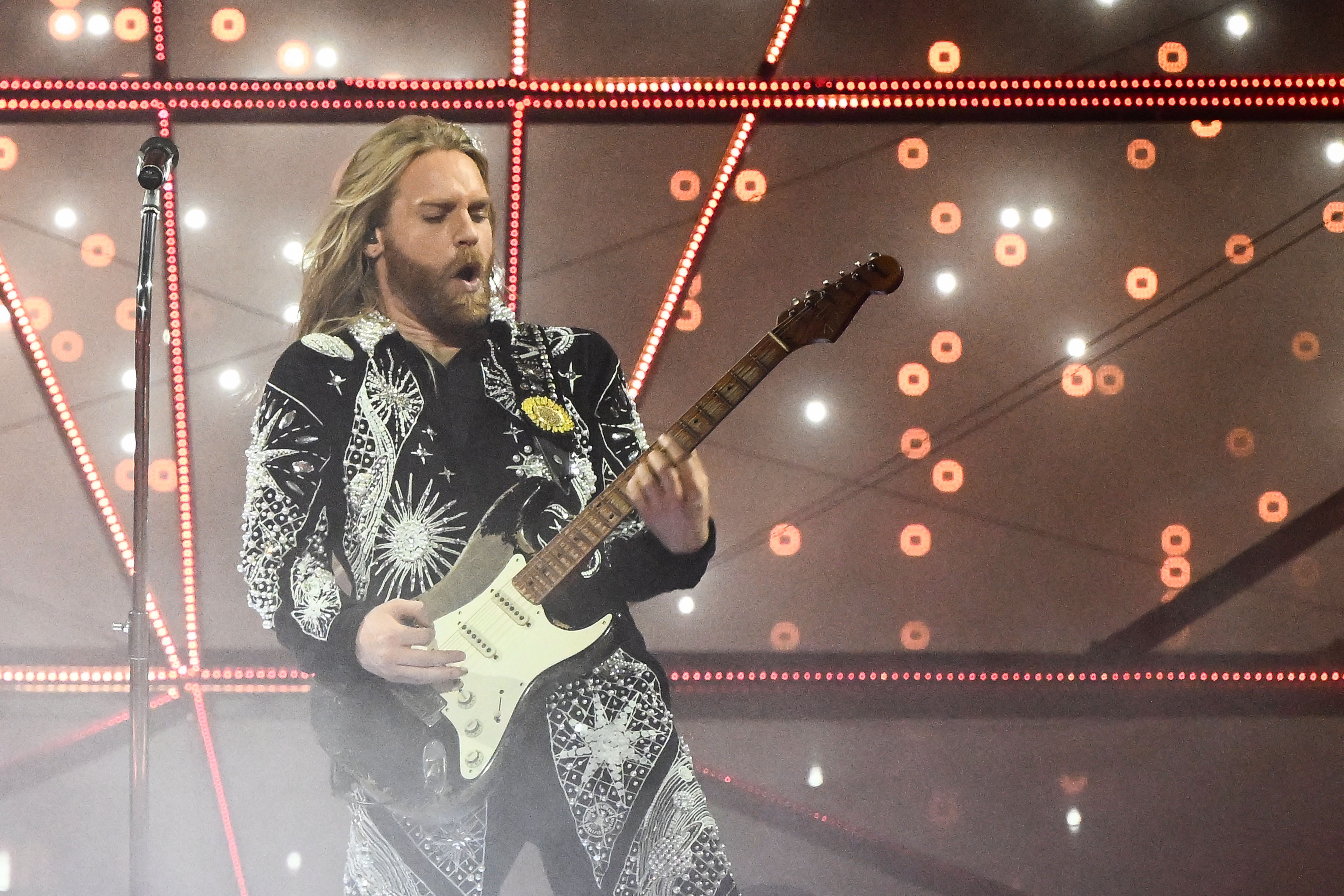 The UK’s Sam Ryder performs at the Eurovision final in Turin earlier this year