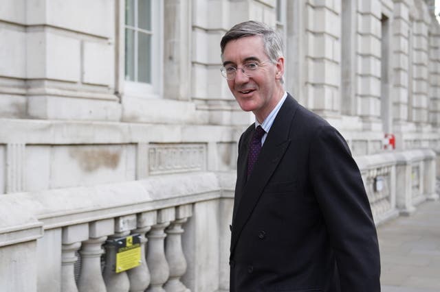 <p>Jacob Rees-Mogg criticised Douglas Ross following the Scottish Tory’s call for Boris Johnson to quit (PA)</p>