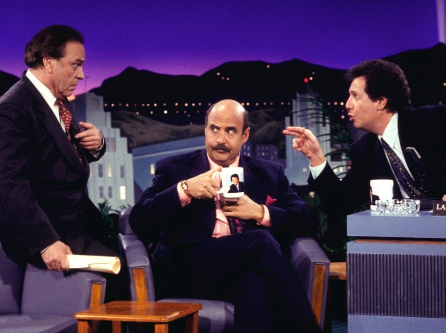 Left to right: Rip Torn, Jeffrey Tambor and Garry Shandling in ‘The Larry Sanders Show’