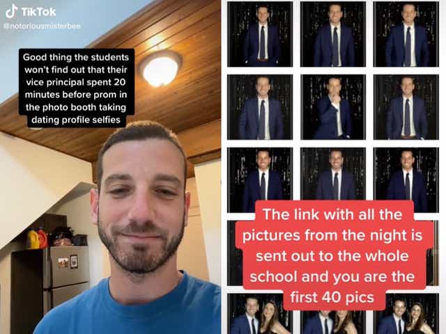 <p>High school vice principal learns dating app prom photo booth photos he took were sent to entire school</p>