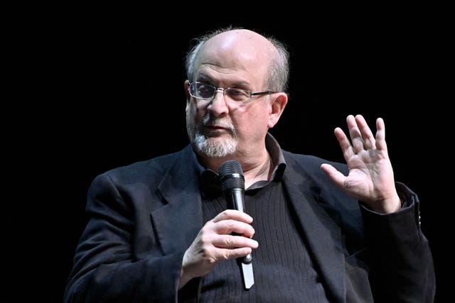 <p>British author Salman Rushdie has continued to speak out despite the threat hanging over him</p>