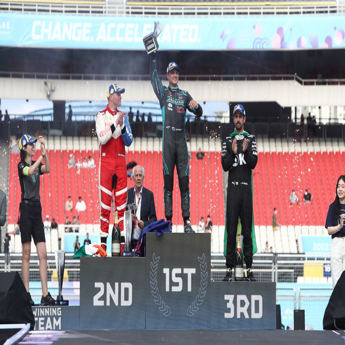 Mitch Evans Leads Jaguar to Podium Sweep at Formula E Sao Paulo E-Prix