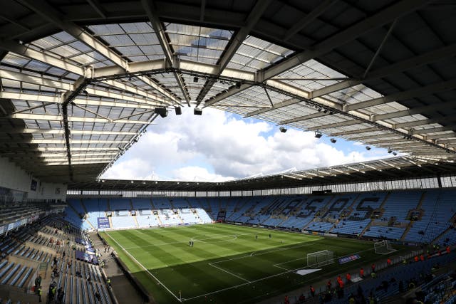 Coventry had a second league game postponed because of the condition of their pitch (Bradley Collyer/PA)