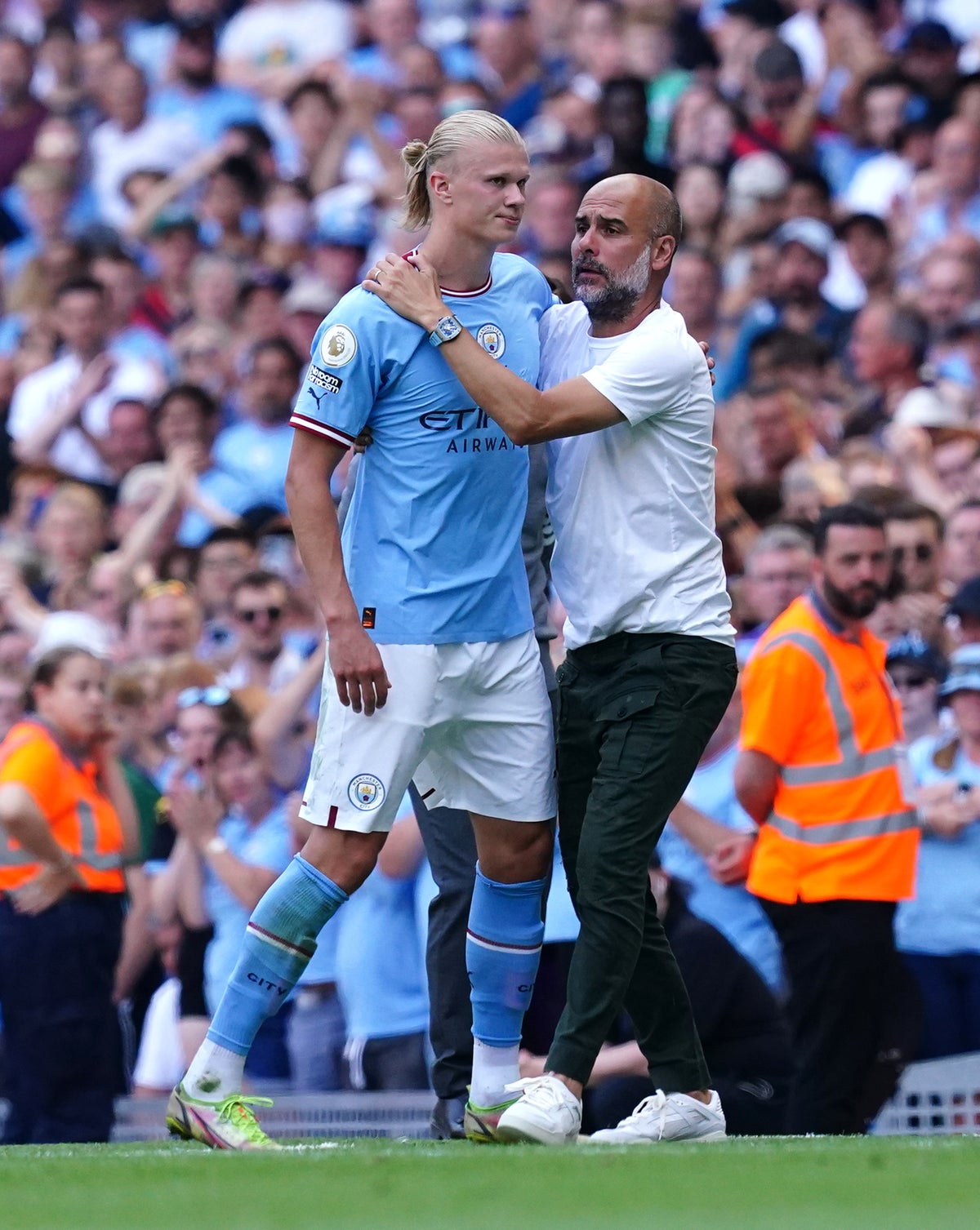 Manchester City boss Pep Guardiola says patience will pay off for Erling Haaland