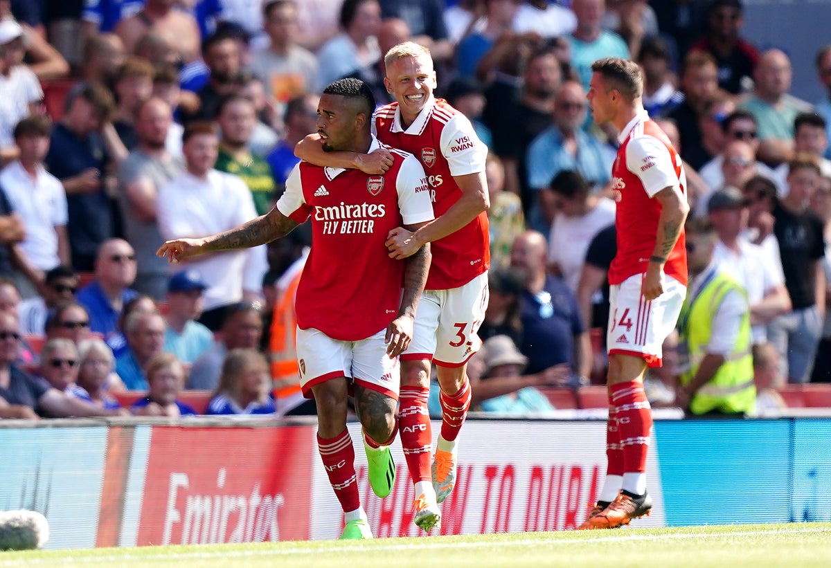Gabriel Jesus lifting Arsenal standards, says Mikel Arteta after Leicester win
