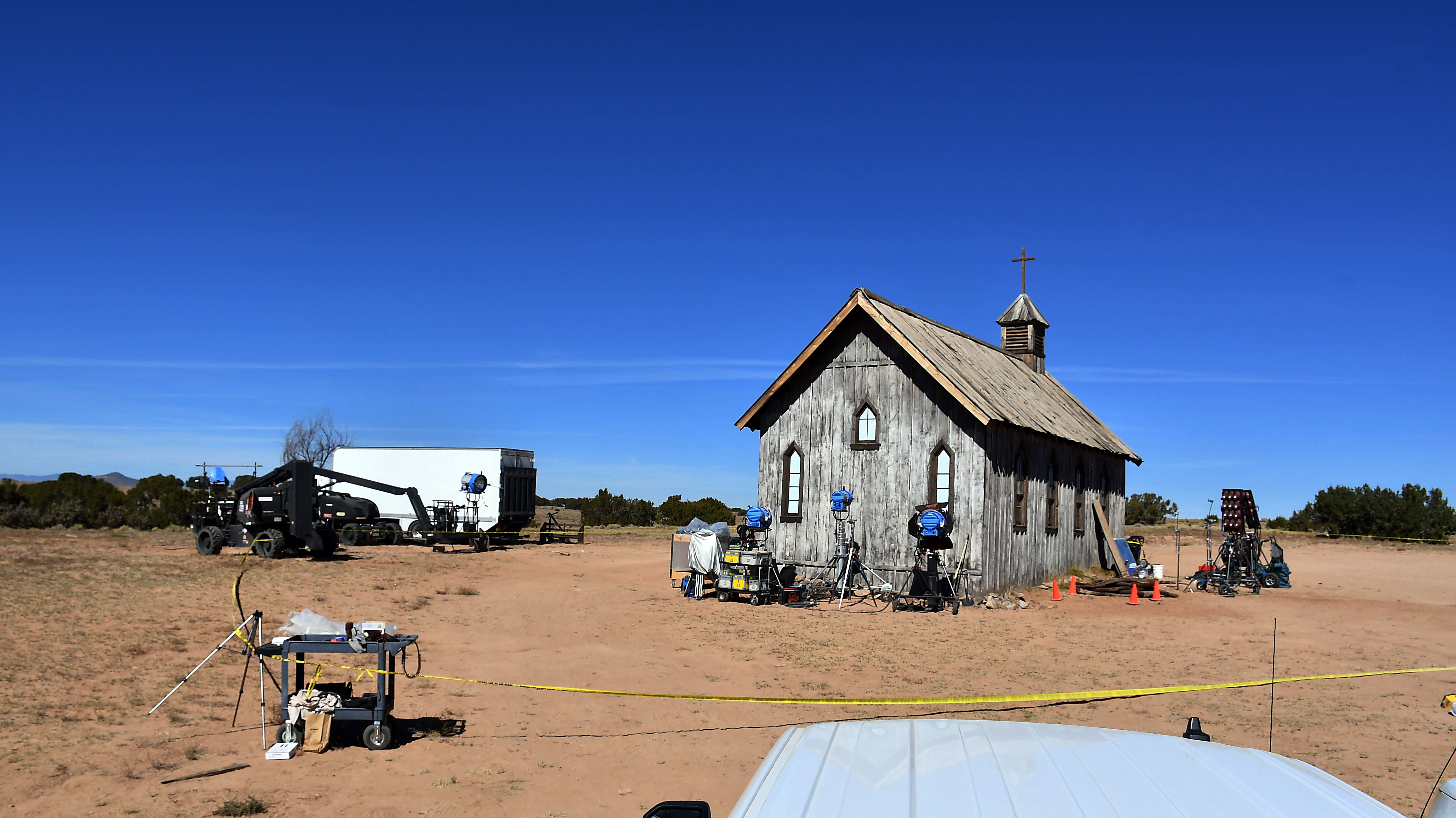 The set of Rust just outside of Santa Fe, New Mexico, where the shooting occurred