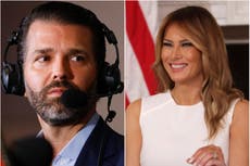 Donald Trump Jr shares meme about stepmother Melania’s underwear as family reacts to FBI raid