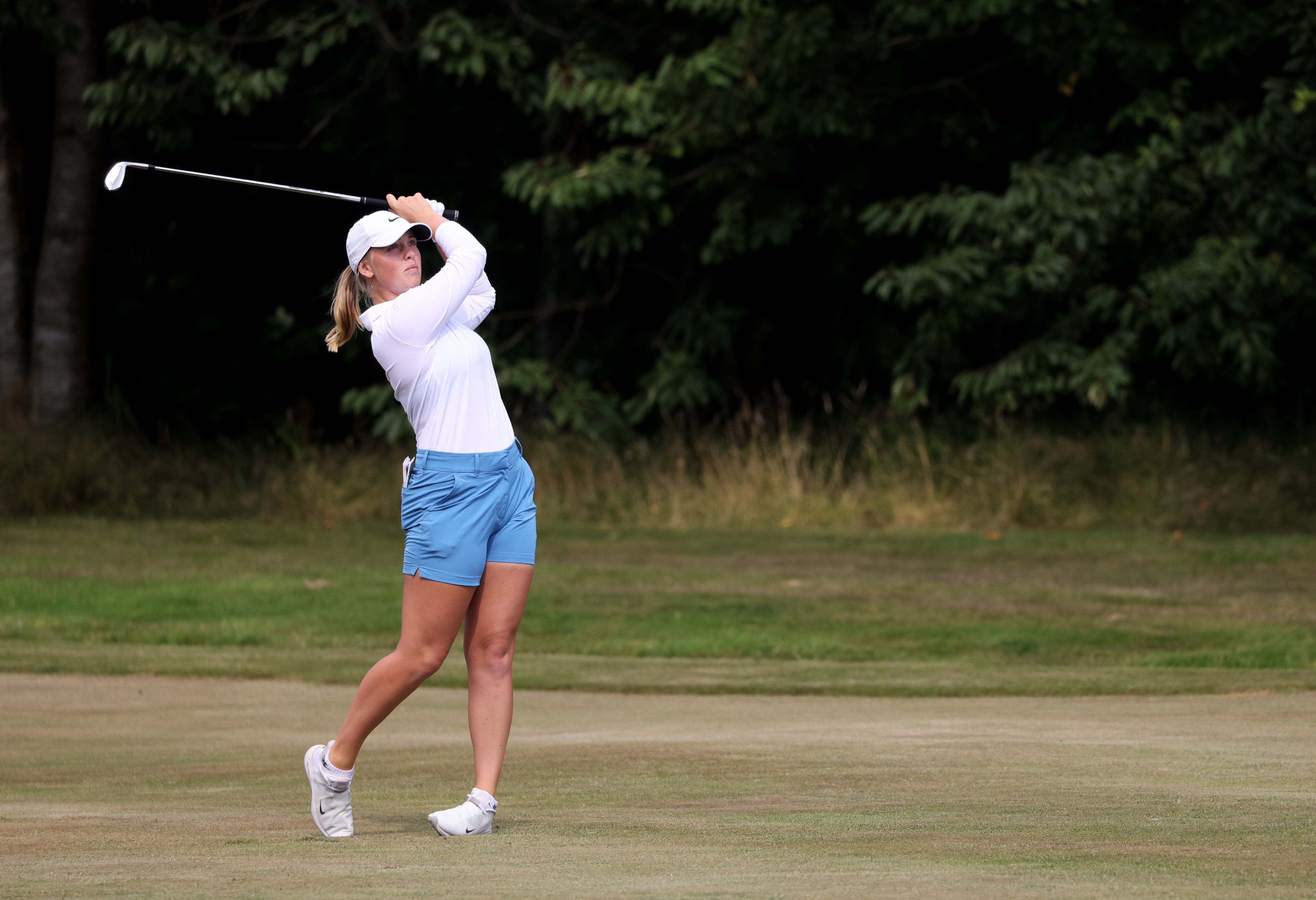 Sweden’s Maja Stark on her way to victory in the ISPS HANDA World Invitational at Galgorm Castle (Peter Morrison/PA)