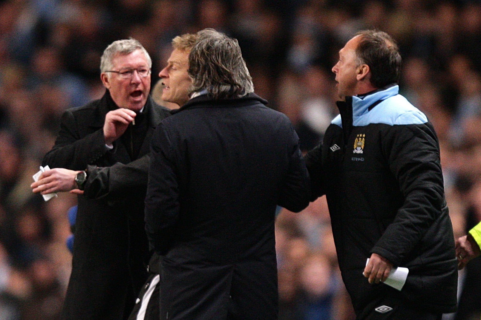 Sir Alex Ferguson and Mancini clashed in 2012 (Dave Thompson/PA)