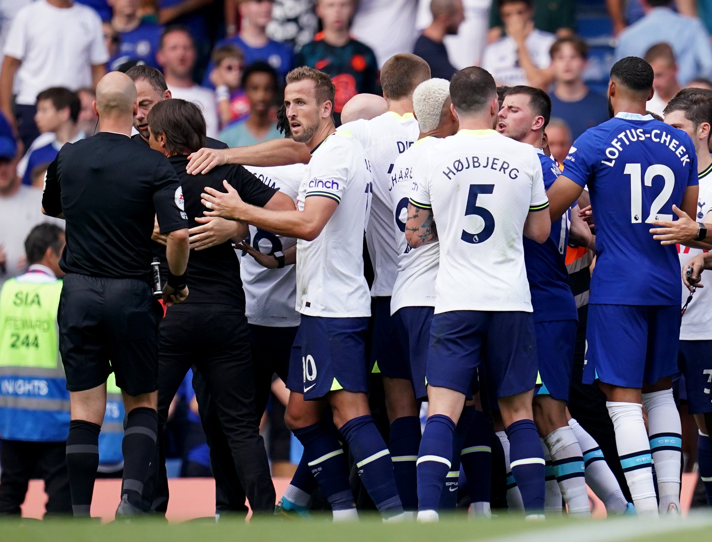 Tempers flared at Stamford Bridge (John Walton/PA).