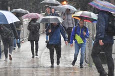 Thunder, lightning and floods predicted over the next few days
