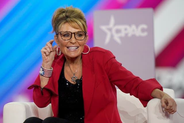 <p> Former Alaska Gov. Sarah Palin makes a joke about the size of the state of Texas compared to Alaska at the Conservative Political Action Conference </p>