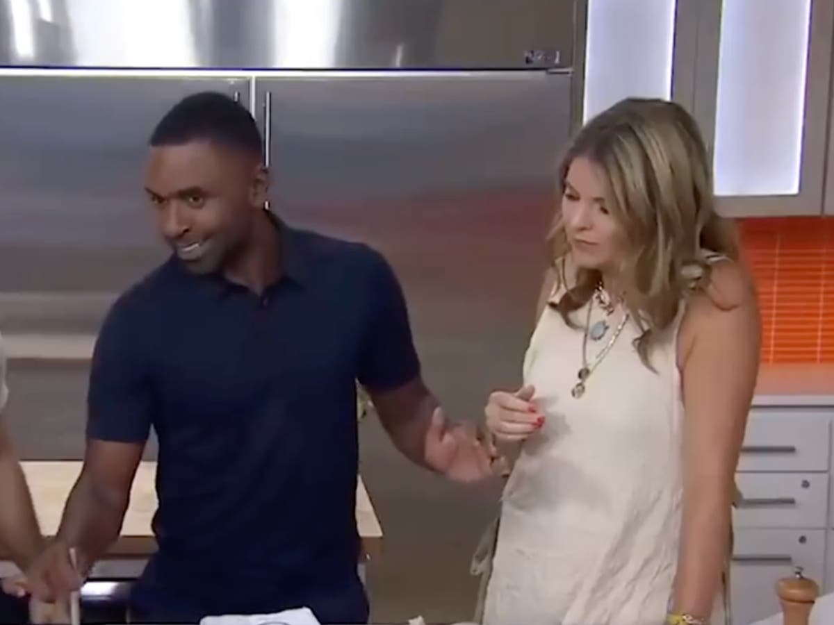 Justin Sylvester explains why he pushed Jenna Bush Hager away from him live on air