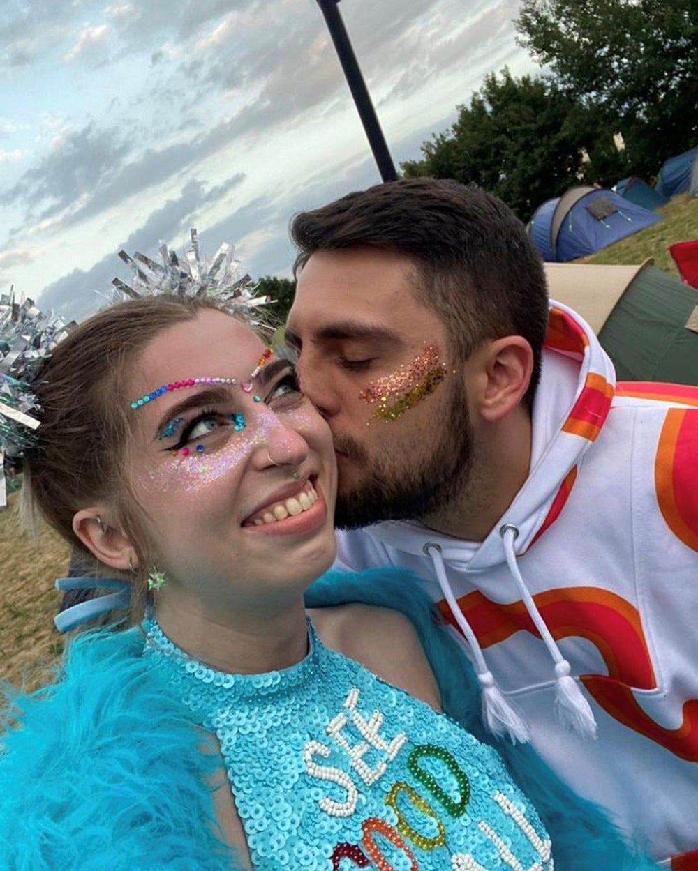 Sophie Anderson, 24, with her boyfriend, Alex, who has supported her at every step (Collect/PA Real Life)