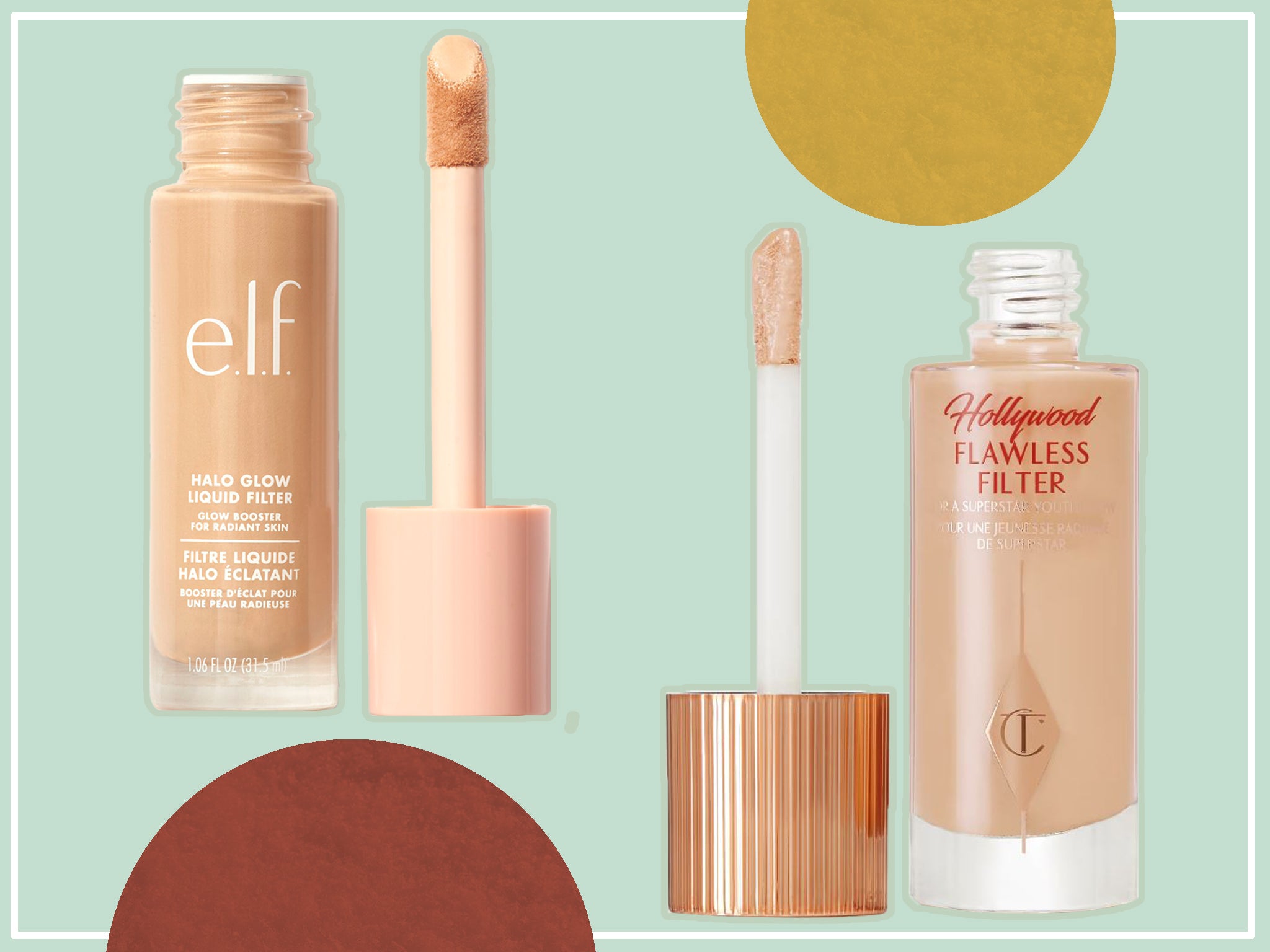 Charlotte Tilbury offers sparkle-free radiance – but how does E.l.f compare?
