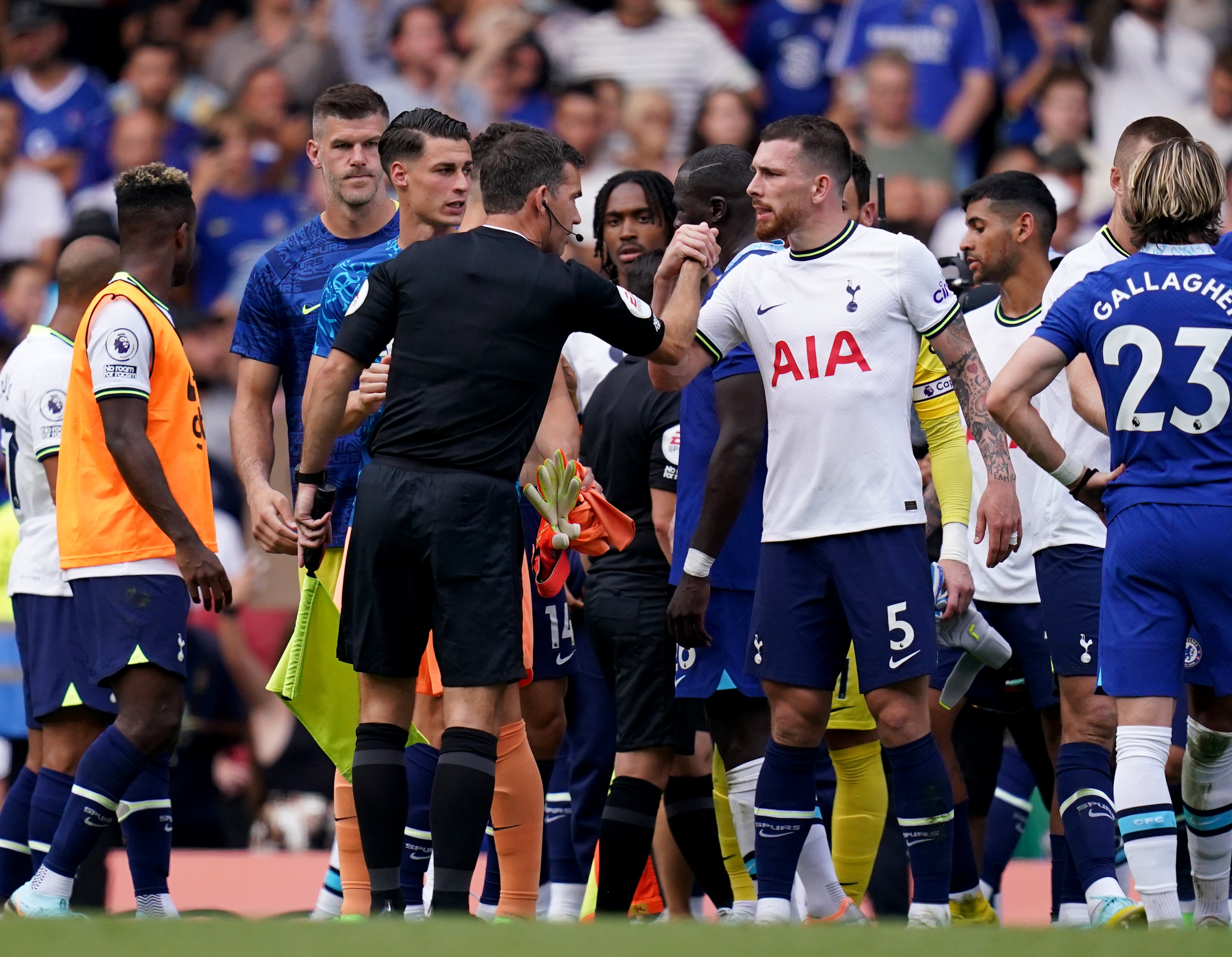 Pierre-Emile Hojbjerg believes Tottenham are in a ‘good way’ after they battled to a 2-2 draw at Chelsea (John Walton/PA)