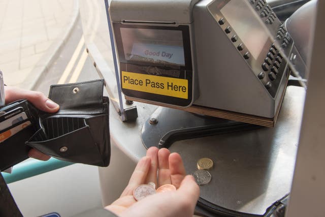 Bus fares will be capped at £2 per journey across England under proposals from Transport Secretary Grant Shapps (Dean Atkins/Alamy/PA)