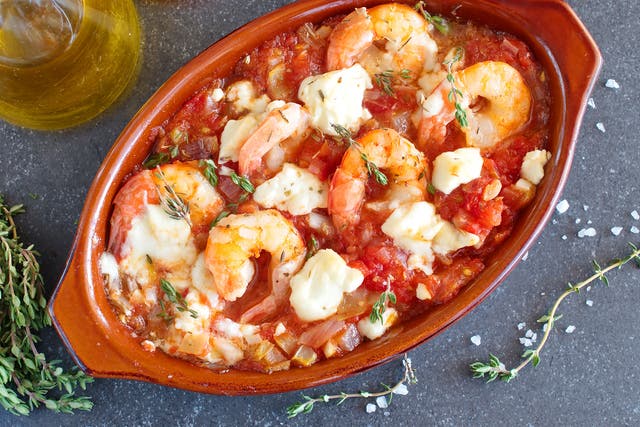 <p>This traditional Greek recipe disregards the notion that seafood and cheese don’t mix</p>