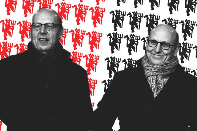 <p>Avram Glazer and Joel Glazer, the co-chairmen of Manchester United</p>
