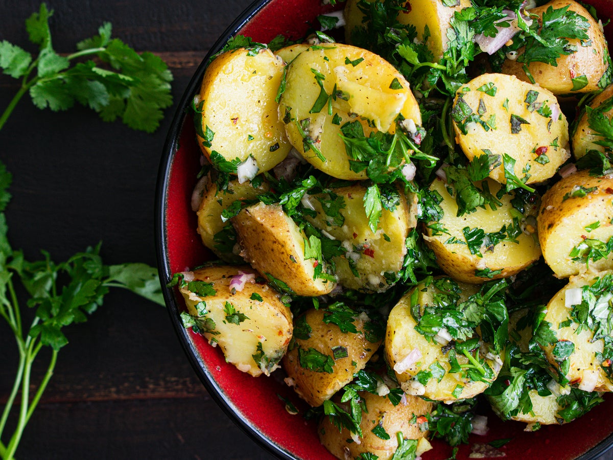 A potato salad for those who hate mayonnaise at your next barbecue