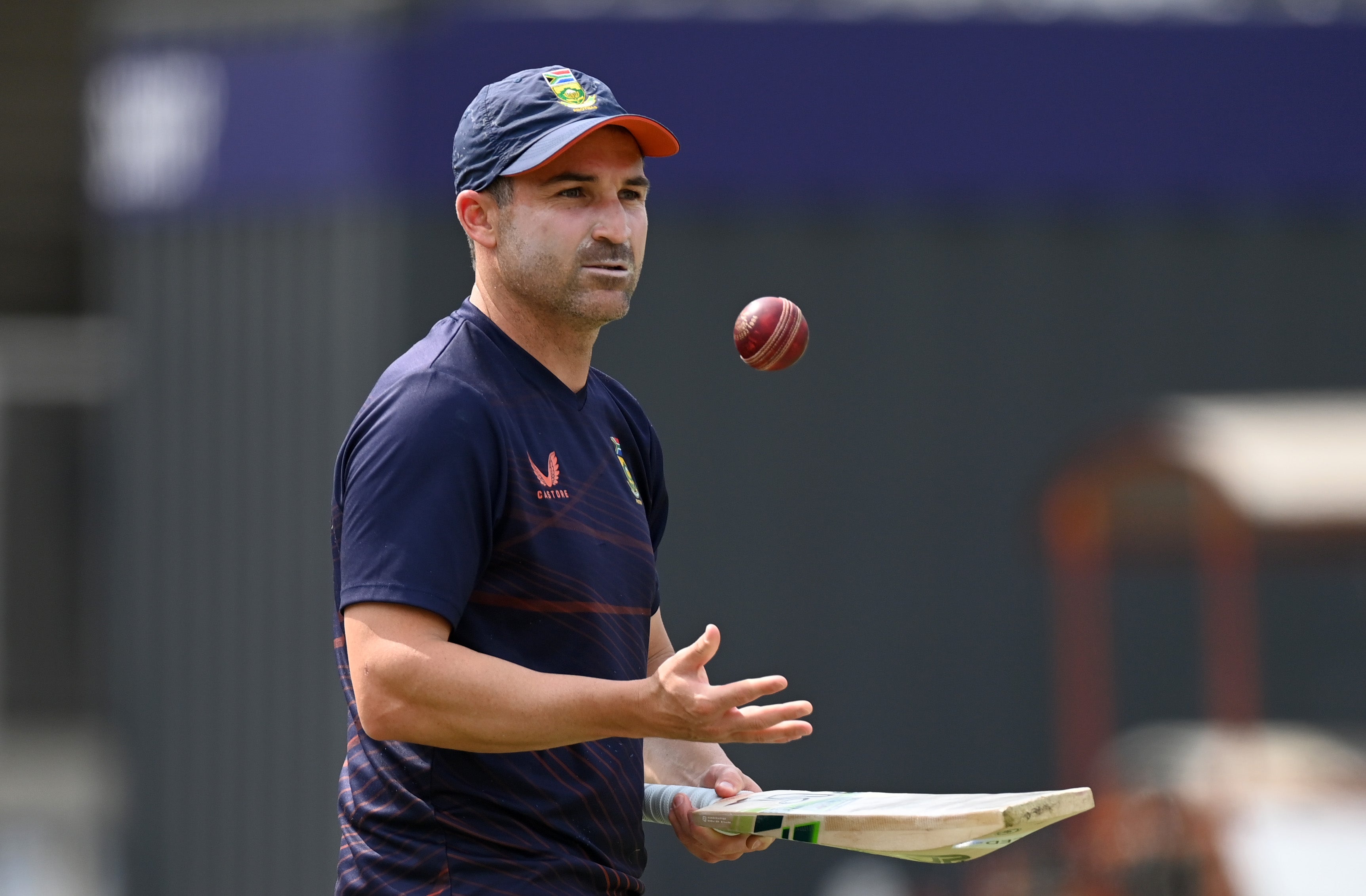 South Africa captain Dean Elgar during a nets session at Lord’s