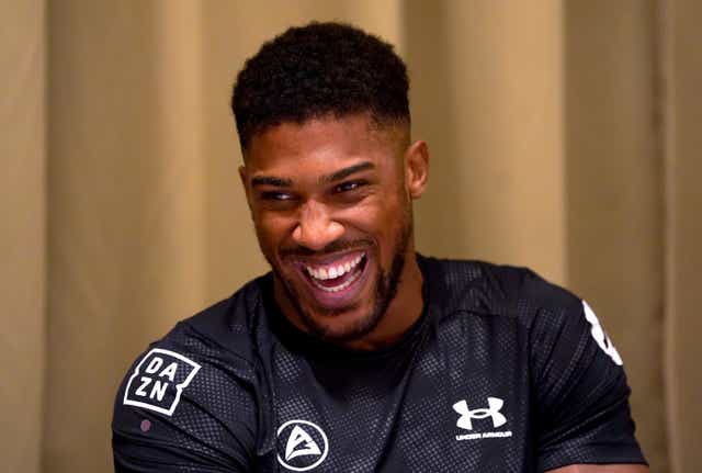 Anthony Joshua was in relaxed mood ahead of Saturday’s fight (Nick Potts/PA).