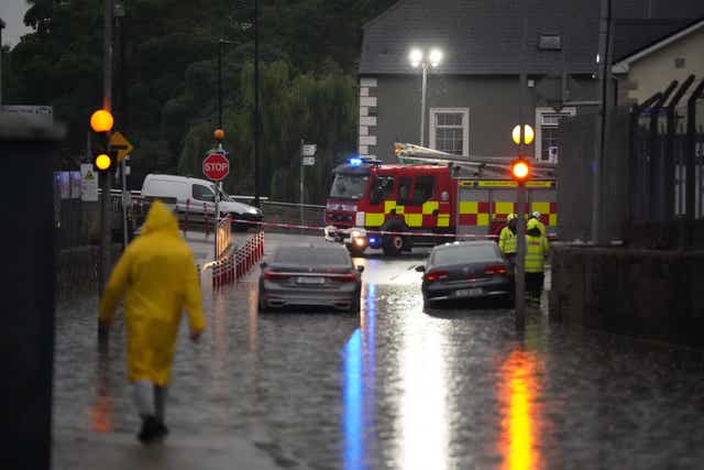 Localised flooding in Tullow, Co Carlow (PA)