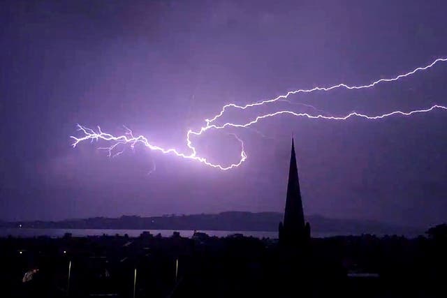 <p>Scotland was affected by thunderstorms on Wales </p>