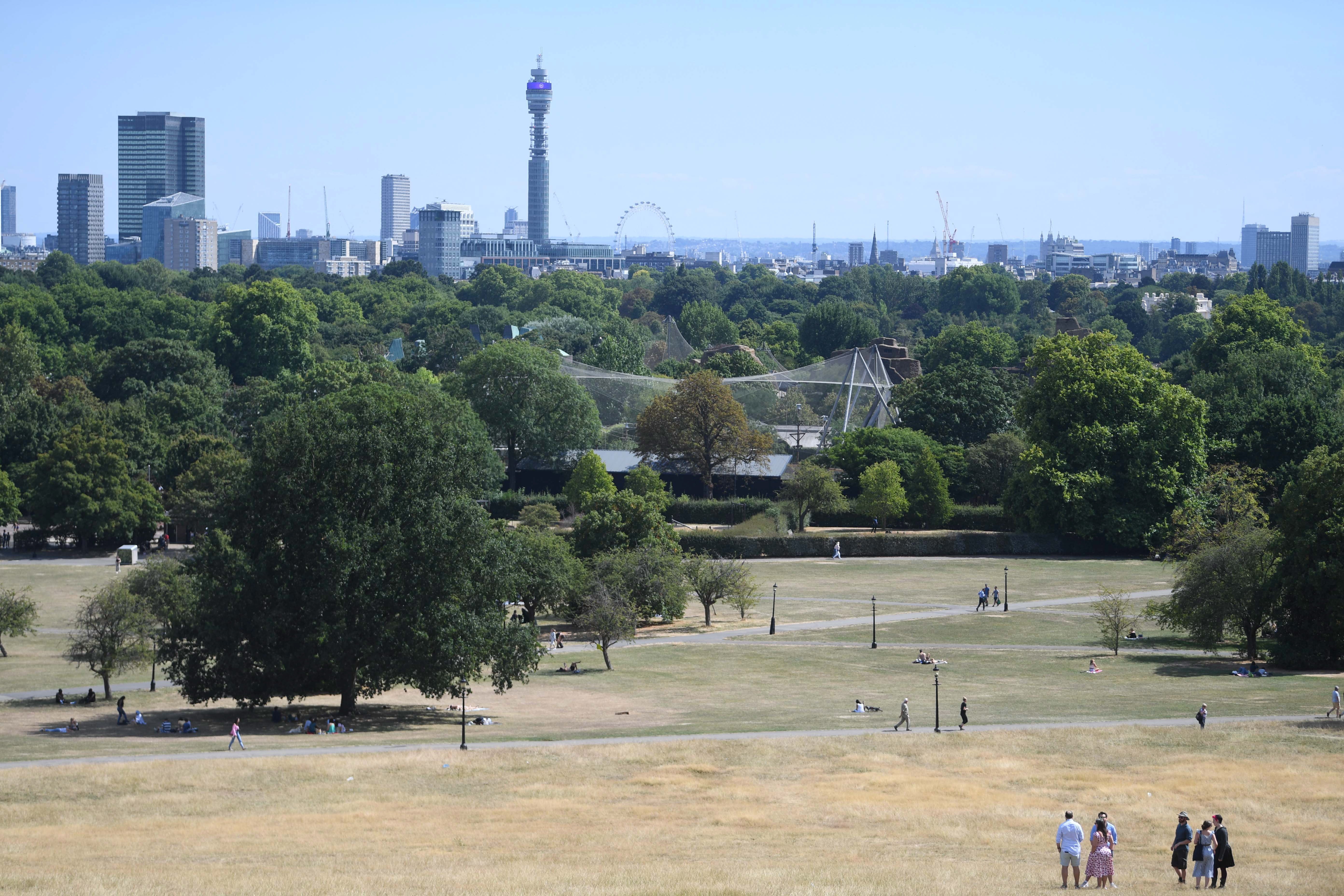 Parched ground on London’s Primrose Hill