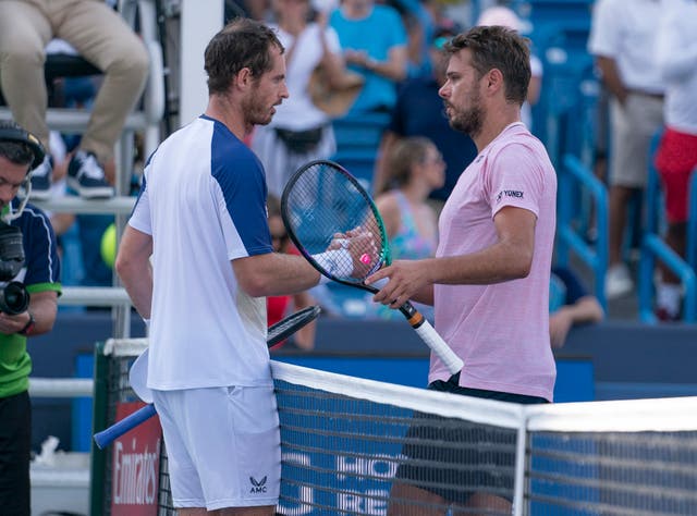 <p>Murray prevailed in three sets </p>