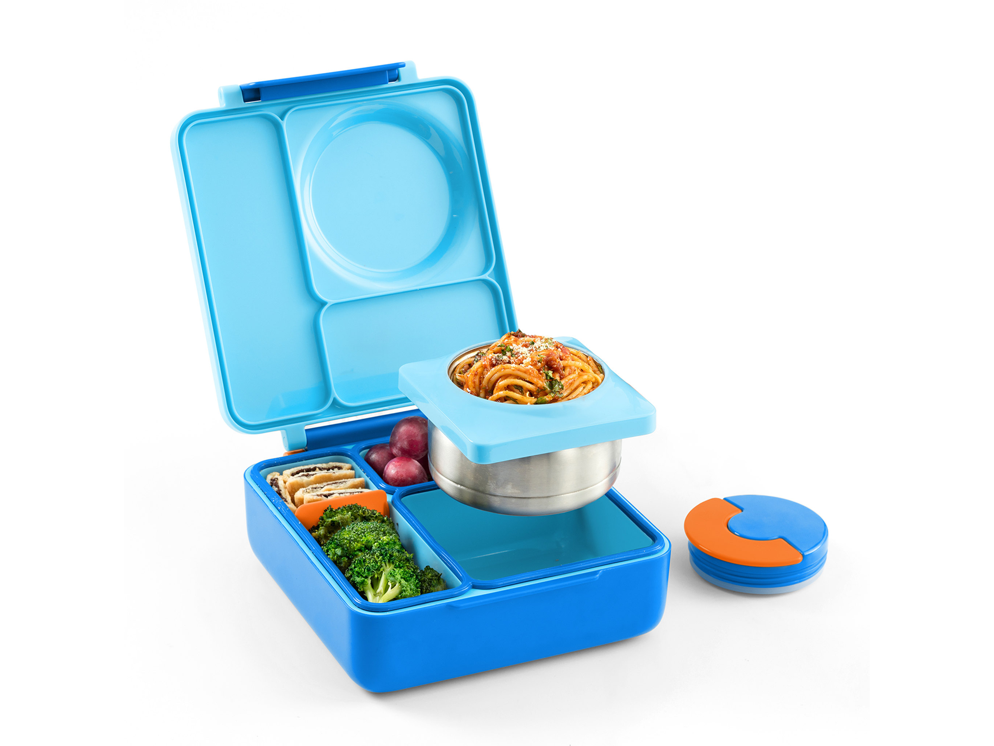 Women Adults Kids Fun Life Bento Lunch Box blue 5 Compartment Insulated Leakproof Meal Prep Container Eco-Friendly Reusable for Men 