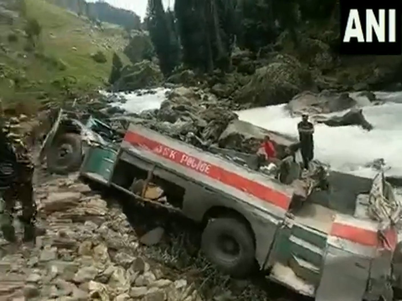 Seven soldiers of Indian army were killed after bus carrying paramilitary soldiers in Indian-controlled Kashmir skidded off a mountain road and rolled into a river